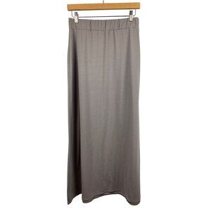 Susan Graver Womens Long Maxi Skirt XSP Gray